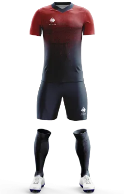 Conjunto Futbol Cod 0112 Noruega Femenino 2019-20 rojo - azul - textura .