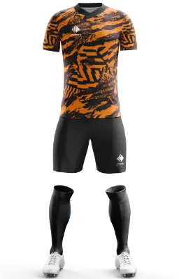 Conjunto Futbol Cod 0124 GALATASARAY naranja - marron - naranja - textura .