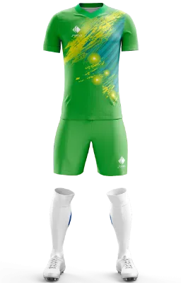Conjunto Futbol Cod 0125 SPORT PATTERN verde - amarillo - celeste .