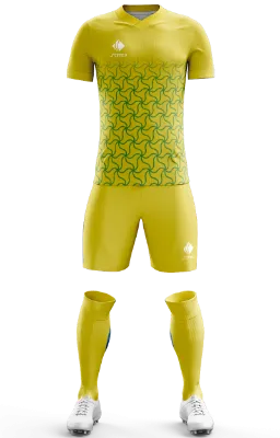 Conjunto Futbol Cod 0126 Sport Jersey amarillo - verde- lineas .