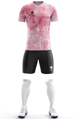 Conjunto Futbol Cod 0141 Camiseta Inter Miami CF Concept rosado - negro - letras .