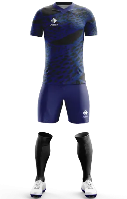 Conjunto Futbol Cod 0146 Camiseta de Milan Snake Kit Concept negro - azul .