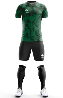 Conjunto Futbol Cod 0165 PALMEIRAS PORK KIT CONCEPT 2022 verde - negro - copas .
