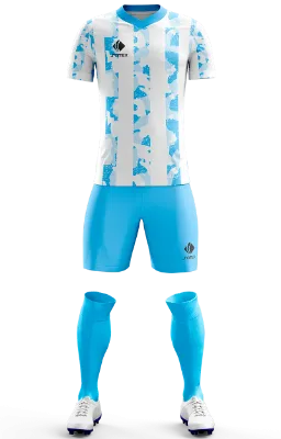 Conjunto Futbol Cod 0184 Camiseta Adidas Argentina 2021 blanco - celeste - franjas .