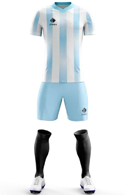 Conjunto Futbol Cod 0190 ARGENTINA Local 2018 blanco- celeste-degrade-franjas .