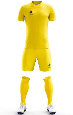 Conjunto Futbol Cod 0194 Brasil local 2018 amarillo - naranja- rombos .