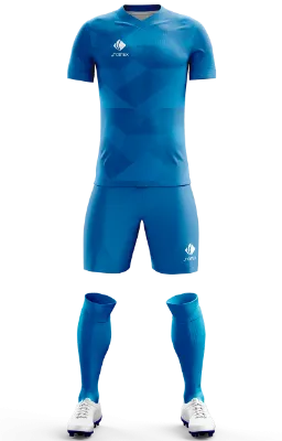 Conjunto Futbol Cod 0195 BRASIL VISITA 2018 celeste - azul - triangulos .