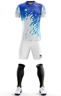 Conjunto Futbol Cod 0205 Camiseta Azul Degradado blanco - azul .
