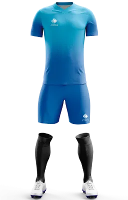 Conjunto Futbol Cod 0206 Camiseta visitante Arsenal Mustafi 2017-2018 celeste - azul - circulos .