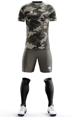 Conjunto Futbol Cod 0207 Camiseta Milan Camuflaje - verde - negro - plomo - beige - camuflaje .