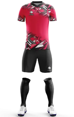 Conjunto Futbol Cod 0210 Camiseta Adidas Rosa rosado - negro - blanco - figuras geometricas .