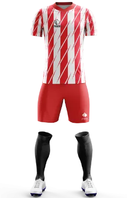 Conjunto Futbol Cod 0216 Atletico de madrid 2017 rojo - blanco - franjas .