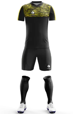 Conjunto Futbol Cod 0222 Camiseta Visitante Borussia Dortmund 2018-19 negro - amarillo- lineas .