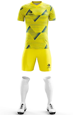 Conjunto Futbol Cod 0229 COLOMBIA LOCAL 2019-20 amarillo - azul - lineas .