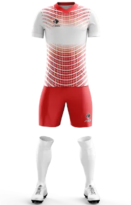 Conjunto Futbol Cod 0235 Milan Vista 2020-21 blanco-rojo-cuadrados .