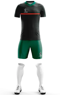 Conjunto Futbol Cod 0237 Nigeria 2021 concept negro - verde - rojo- flor - lineas .
