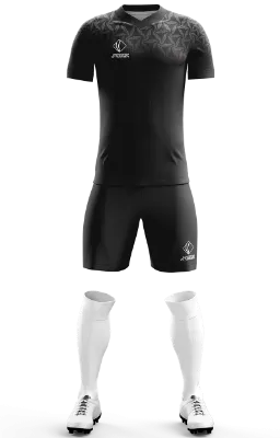 Conjunto Futbol Cod 0245 JUVENTUS JEEP BLACK DESING negro- plomo- triangulo .