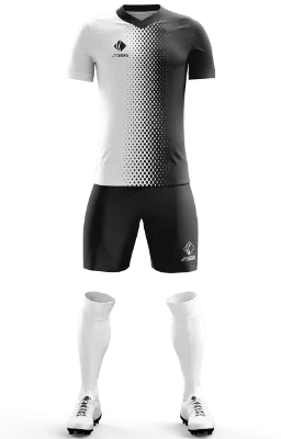 Conjunto Futbol Cod 0247 JUVENTUS BLACK & WHITE CONCEPT blanco-negro-circulos .