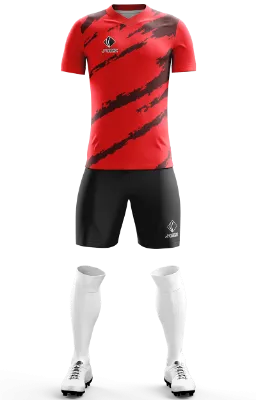 Conjunto Futbol Cod 0248 Flamengo 2021 Vector Fantasy rojo-negro .
