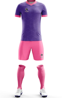 Conjunto Futbol Cod 0254 BARCELONA EDITION 4 rosado-lila-hexagono .