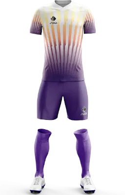 Conjunto Futbol Cod 0255 ORLANDO CITY HOME KIT 2022-23 blanco-morado-amarillo-lineas .