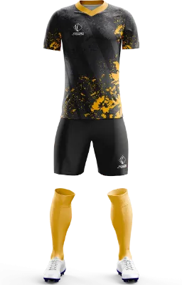 Conjunto Futbol Cod 0259 Borussia Dortmund Concept 2022 negro- gris-amarillo-franjas .