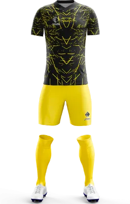 Conjunto Futbol Cod 0260 Inter Milan Concept negro-amarillo-lineas .