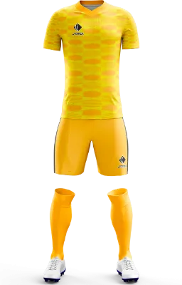 Conjunto Futbol Cod 0275 BARCELONA ENTRENAMIENTO 2017 II amarillo-naranja-exagonos .