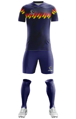 Conjunto Futbol Cod 0290 BELGICA CONCEPT ADIDAS azul-amarillo-rojo-lineas .