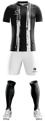 CAMISETA Club Cuervos Leaked Concept NEGRO - BLANCO - FRANJAS cod: 0302 .