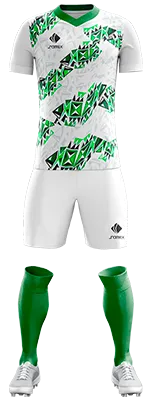 CAMISETA NIGERIA FC CONCEPT AWAY KIT 2023 BLANCO - VERDE - GRIS - FIGURAS GEOMETRICAS cod: 0303 .