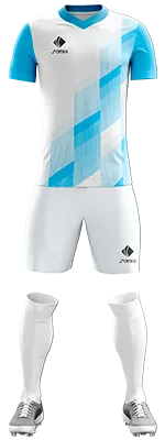 CAMISETA Guayaquil City 2019-20 BLANCO - CELESTE - RECTANGULOS DIAGONALES cod: 0318 .