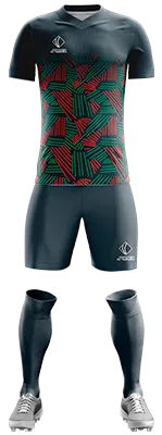 CAMISETA Football Club FC Augsburg NEGRO - LINEAS - ROJO -VERDE cod: 0335 .