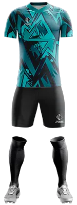CAMISETA DESIGN DEPORTIVO TRAMA NEGRO - TURQUESA - FIGURAS GEOMETRICAS cod: 0343 .