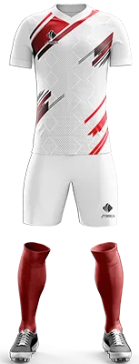 CAMISETA Club Deportivo Quinche Fc Oficial BLANCO - ROJO - FRANJAS cod: 0366 .