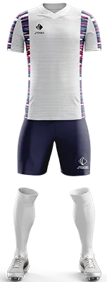 CAMISETA Kappa Saprissa 2022-23 BLANCO - ROJO - AZUL - LINEAS cod: 0367 .
