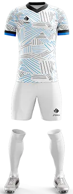 CAMISETA Camiseta Visitante Brugge 2022-23 BLANCO - NEGRO - CELESTE - LINEAS cod: 0380 .