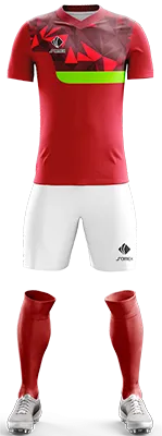 CAMISETA Desings Pro-One Stream ROJO - VERDE - TRIANGULOS cod: 0392 .