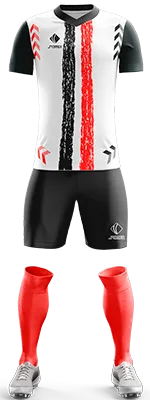 CAMISETA CHACARITA JUNIORS AWAY KIT 2022 BLANCO - NEGRO - ROJO - FRANJAS cod: 0400 .