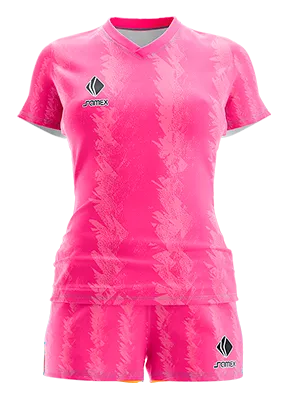 CONJUNTO DEPORTIVO VOLEY PERZONALIZADO CONJUNTO JUVENTUS VISITA 2022-23 ROSADO COD: 0001 .
