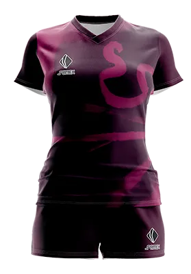 CONJUNTO DEPORTIVO VOLEY PERZONALIZADO CONJUNTO INDEPENDIENTE DEL VALLE THIRD KIT 2022 MORADO COD: 0008 .