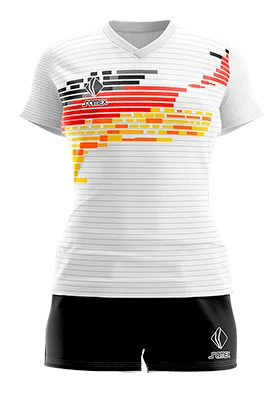 CONJUNTO DEPORTIVO VOLEY PERZONALIZADO CONJUNTO SELECCION FEMENINA ALEMANA 2019 - LIAM URBAN BLANCO - BANDERA ALEMANA COD: 0013 .