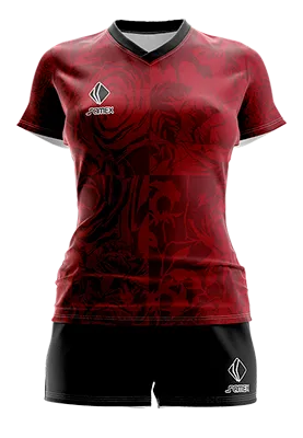 CONJUNTO DEPORTIVO VOLEY PERZONALIZADO CONJUNTO INGLATERRA FEMENINO 2020 GUINDA ABSTRACTO COD: 0015 .
