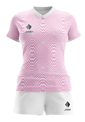 CONJUNTO DEPORTIVO VOLEY PERZONALIZADO CONJUNTO INTER DE MIAMI PINK CONCEPT ROSADO - BLANCO - ROMBOS COD: 0023 .