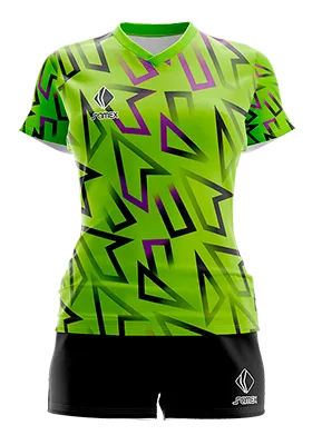CONJUNTO DEPORTIVO VOLEY PERZONALIZADO CONJUNTO MANCHESTER CITY CONCEPT PUMA VERDE - MORADO - TRIANGULOS COD: 0028 .