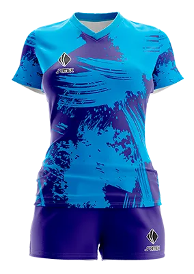 CONJUNTO DEPORTIVO VOLEY PERZONALIZADO CONJUNTO ARGENTINA CONCEPT - AZUL - CELESTE - PINCELADAS COD: 0039 .