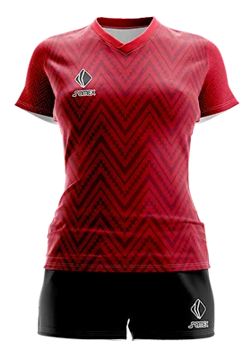 CONJUNTO DEPORTIVO VOLEY PERZONALIZADO CONJUNTO GUINDA - DORADO - LINEAS TRIANGULARES COD: 0047 .