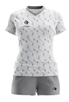 CONJUNTO DEPORTIVO VOLEY PERZONALIZADO CONJUNTO LIVERPOOL 2018-2019 GRIS - TRIANGULOS COD: 0056 .