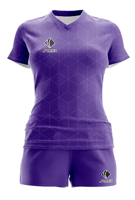 CONJUNTO DEPORTIVO VOLEY PERZONALIZADO CONJUNTO BARCELONA EDITION 4 MORADO EXAGONO COD: 0060 .