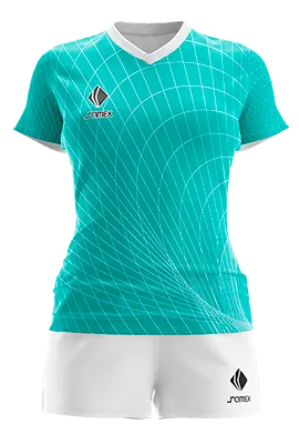 CONJUNTO DEPORTIVO VOLEY PERZONALIZADO CONJUNTO TEXTURA -ALEMANIA TURQUESA - LINEAS COD: 0094 .